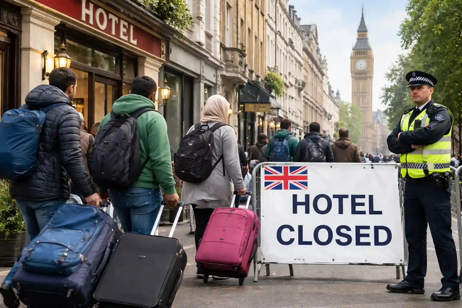 UK Home Office Closes 11 Asylum Hotels