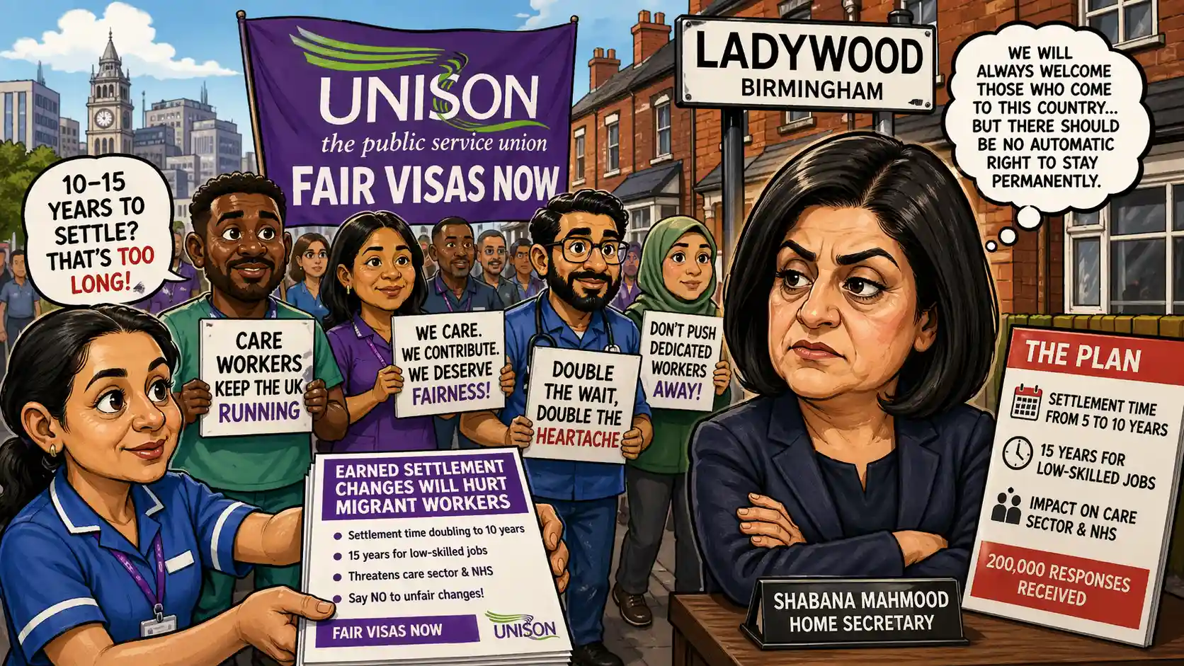 UK Care Worker Visa Protest