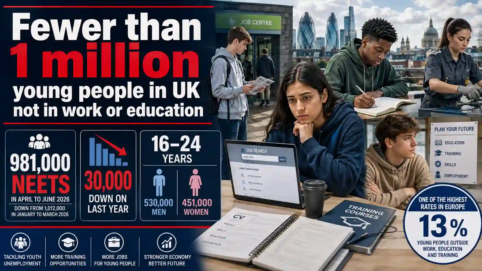 young people not in work or education